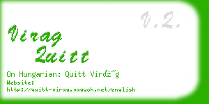 virag quitt business card